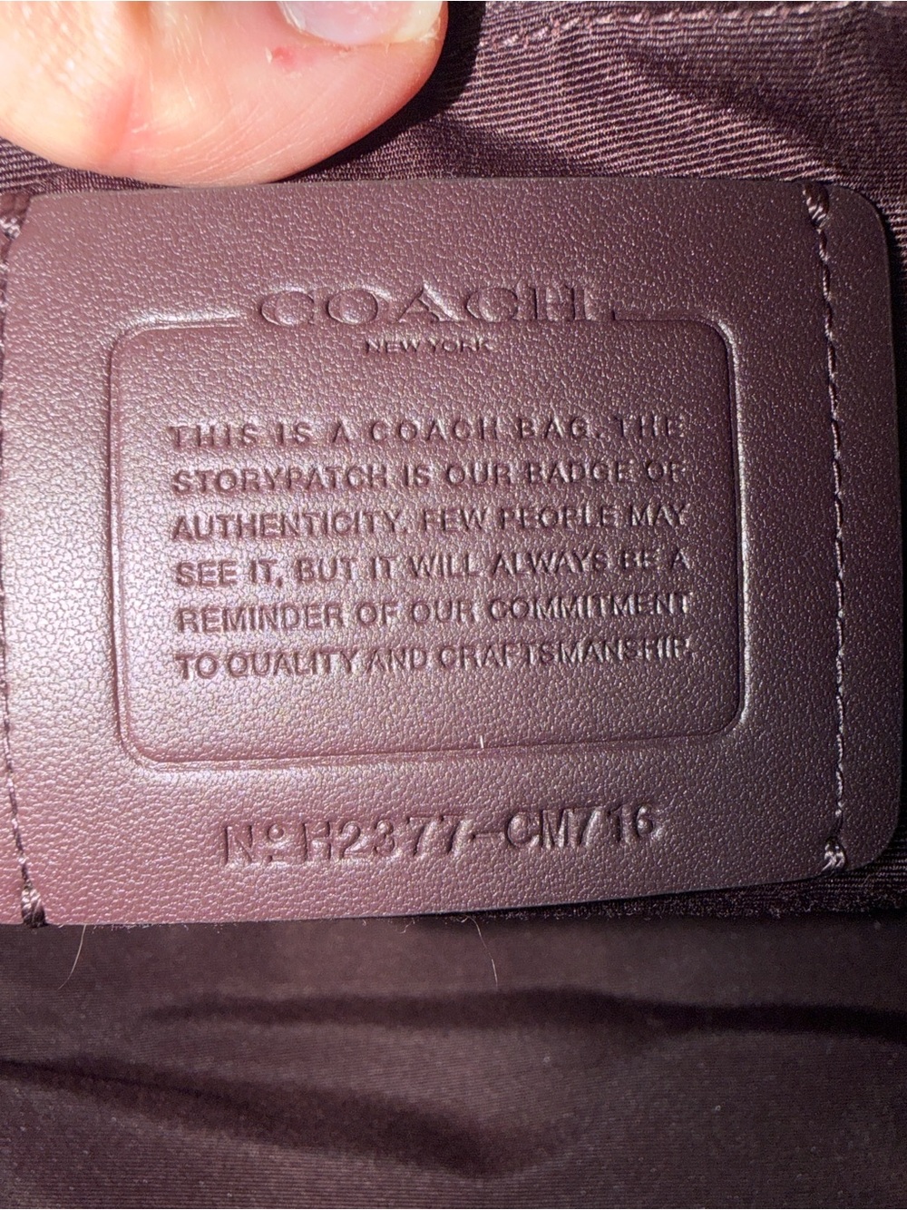 Coach Tan Pebbled Tote with Maroon Canvas Branded Strap - Picture 11 of 15